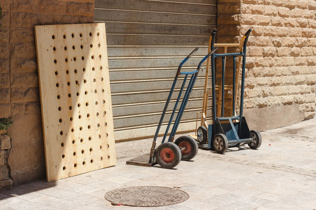 Heavy-duty hand trucks ready for moving