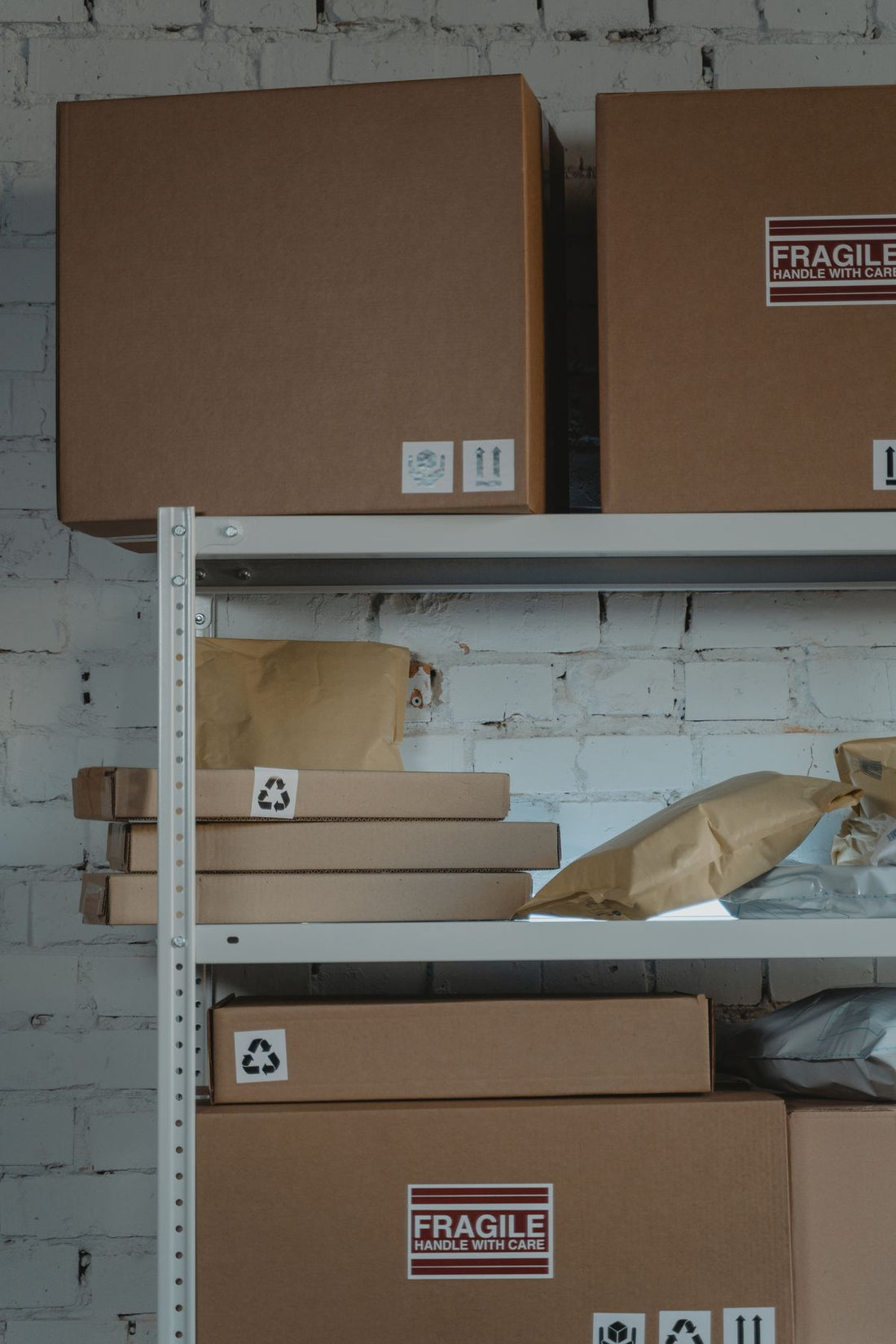Stacked moving boxes ready for a large move